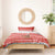 Bahrain Christmas Bedding Set with Santa Riding Camel Red Geometric Pattern and Festive Design - Wonder Print Shop