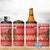 Bahrain Christmas 4 in 1 Can Cooler Tumbler with Santa Riding Camel Red Geometric Pattern and Festive Design - Wonder Print Shop