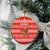 Bahrain Christmas Ceramic Ornament with Santa Riding Camel Red Geometric Pattern and Festive Design - Wonder Print Shop