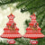 Bahrain Christmas Ceramic Ornament with Santa Riding Camel Red Geometric Pattern and Festive Design - Wonder Print Shop