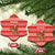 Bahrain Christmas Ceramic Ornament with Santa Riding Camel Red Geometric Pattern and Festive Design - Wonder Print Shop