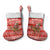 Bahrain Christmas Stocking with Santa Riding Camel Red Geometric Pattern and Festive Design - Wonder Print Shop