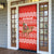 Bahrain Christmas Door Cover with Santa Riding Camel Red Geometric Pattern and Festive Design - Wonder Print Shop