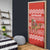 Bahrain Christmas Door Cover with Santa Riding Camel Red Geometric Pattern and Festive Design - Wonder Print Shop