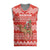 Bahrain Christmas Knitted V-Neck Vest with Santa Riding Camel Red Geometric Pattern and Festive Design - Wonder Print Shop