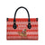 Bahrain Christmas Leather Bag with Santa Riding Camel Red Geometric Pattern and Festive Design - Wonder Print Shop