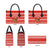 Bahrain Christmas Leather Bag with Santa Riding Camel Red Geometric Pattern and Festive Design - Wonder Print Shop