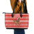 Bahrain Christmas Leather Tote Bag with Santa Riding Camel Red Geometric Pattern and Festive Design - Wonder Print Shop