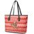 Bahrain Christmas Leather Tote Bag with Santa Riding Camel Red Geometric Pattern and Festive Design - Wonder Print Shop