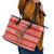Bahrain Christmas Leather Tote Bag with Santa Riding Camel Red Geometric Pattern and Festive Design - Wonder Print Shop