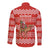 Bahrain Christmas Long Sleeve Button Shirt with Santa Riding Camel Red Geometric Pattern and Festive Design - Wonder Print Shop