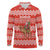 Bahrain Christmas Long Sleeve Polo Shirt with Santa Riding Camel Red Geometric Pattern and Festive Design - Wonder Print Shop