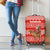 Bahrain Christmas Luggage Cover with Santa Riding Camel Red Geometric Pattern and Festive Design - Wonder Print Shop