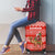 Bahrain Christmas Luggage Cover with Santa Riding Camel Red Geometric Pattern and Festive Design - Wonder Print Shop