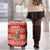 Bahrain Christmas Luggage Cover with Santa Riding Camel Red Geometric Pattern and Festive Design - Wonder Print Shop
