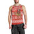 Bahrain Christmas Men Tank Top with Santa Riding Camel Red Geometric Pattern and Festive Design - Wonder Print Shop