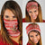 Bahrain Christmas Neck Gaiter with Santa Riding Camel Red Geometric Pattern and Festive Design - Wonder Print Shop