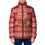 Bahrain Christmas Padded Jacket with Santa Riding Camel Red Geometric Pattern and Festive Design - Wonder Print Shop
