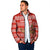 Bahrain Christmas Padded Jacket with Santa Riding Camel Red Geometric Pattern and Festive Design - Wonder Print Shop