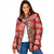 Bahrain Christmas Padded Jacket with Santa Riding Camel Red Geometric Pattern and Festive Design - Wonder Print Shop