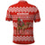 Bahrain Christmas Polo Shirt with Santa Riding Camel Red Geometric Pattern and Festive Design - Wonder Print Shop