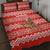 Bahrain Christmas Quilt Bed Set with Santa Riding Camel Red Geometric Pattern and Festive Design - Wonder Print Shop