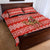 Bahrain Christmas Quilt Bed Set with Santa Riding Camel Red Geometric Pattern and Festive Design - Wonder Print Shop