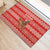 Bahrain Christmas Rubber Doormat with Santa Riding Camel Red Geometric Pattern and Festive Design - Wonder Print Shop