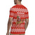 Bahrain Christmas Rugby Jersey with Santa Riding Camel Red Geometric Pattern and Festive Design - Wonder Print Shop