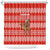 Bahrain Christmas Shower Curtain with Santa Riding Camel Red Geometric Pattern and Festive Design - Wonder Print Shop