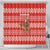 Bahrain Christmas Shower Curtain with Santa Riding Camel Red Geometric Pattern and Festive Design - Wonder Print Shop