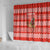 Bahrain Christmas Shower Curtain with Santa Riding Camel Red Geometric Pattern and Festive Design - Wonder Print Shop
