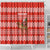 Bahrain Christmas Shower Curtain with Santa Riding Camel Red Geometric Pattern and Festive Design - Wonder Print Shop