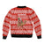 Bahrain Christmas Sleeve Zip Bomber Jacket with Santa Riding Camel Red Geometric Pattern and Festive Design - Wonder Print Shop
