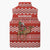 Bahrain Christmas Sleeveless Puffer Jacket with Santa Riding Camel Red Geometric Pattern and Festive Design - Wonder Print Shop