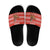Bahrain Christmas Slide Sandals with Santa Riding Camel Red Geometric Pattern and Festive Design - Wonder Print Shop