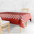Bahrain Christmas Tablecloth with Santa Riding Camel Red Geometric Pattern and Festive Design - Wonder Print Shop