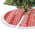 Bahrain Christmas Tree Skirt with Santa Riding Camel Red Geometric Pattern and Festive Design - Wonder Print Shop