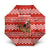 Bahrain Christmas Umbrella with Santa Riding Camel Red Geometric Pattern and Festive Design - Wonder Print Shop