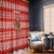 Bahrain Christmas Window Curtain with Santa Riding Camel Red Geometric Pattern and Festive Design - Wonder Print Shop