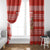 Bahrain Christmas Window Curtain with Santa Riding Camel Red Geometric Pattern and Festive Design - Wonder Print Shop