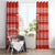Bahrain Christmas Window Curtain with Santa Riding Camel Red Geometric Pattern and Festive Design - Wonder Print Shop