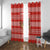 Bahrain Christmas Window Curtain with Santa Riding Camel Red Geometric Pattern and Festive Design - Wonder Print Shop
