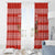 Bahrain Christmas Window Curtain with Santa Riding Camel Red Geometric Pattern and Festive Design - Wonder Print Shop