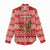 Bahrain Christmas Women Casual Shirt with Santa Riding Camel Red Geometric Pattern and Festive Design - Wonder Print Shop