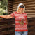 Bahrain Christmas Women Polo Shirt with Santa Riding Camel Red Geometric Pattern and Festive Design - Wonder Print Shop