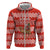 Bahrain Christmas Zip Hoodie with Santa Riding Camel Red Geometric Pattern and Festive Design - Wonder Print Shop