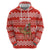 Bahrain Christmas Zip Hoodie with Santa Riding Camel Red Geometric Pattern and Festive Design - Wonder Print Shop