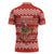 Bahrain Christmas Zipper Polo Shirt with Santa Riding Camel Red Geometric Pattern and Festive Design - Wonder Print Shop