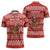 Bahrain Christmas Zipper Polo Shirt with Santa Riding Camel Red Geometric Pattern and Festive Design - Wonder Print Shop